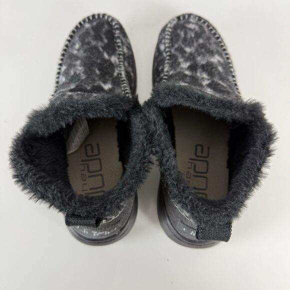 Hey Dude Denny Moccasins Sweater Boots Women 8 Marble Grey Slip On Lightweight - Picture 11 of 13